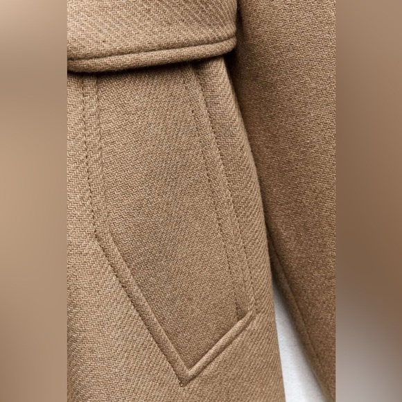 ZARA LONG BELTED WOOL BLEND COAT - Picture 12 of 15